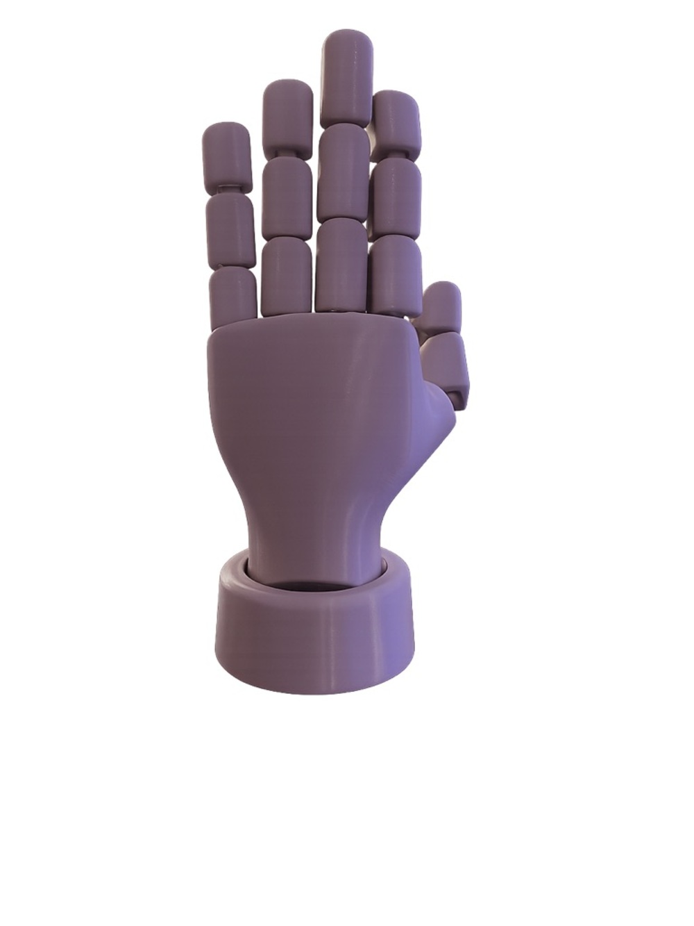 Unbranded Articulated Hand Model Unisex OS Mauve Purple Excellent 3D Printed Art
